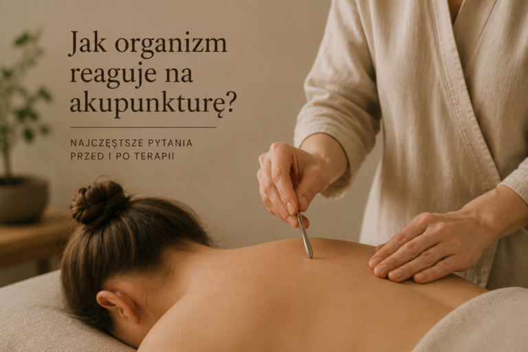 Subtelna terapia akupunktury japońskiej z użyciem teishina podczas pracy na plecach pacjenta
